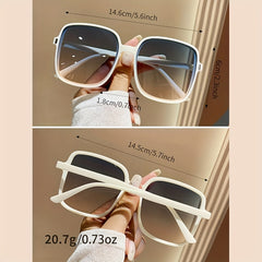 Large Square Sunglasses UV400 Sun Shades Glasses for Beach Vacation Travel