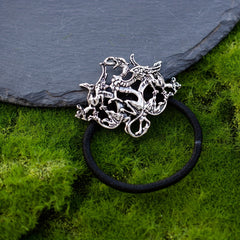 Ancient Alloy Hair Tie Dragon Decor Hair Ring Elastic Ponytail Holder