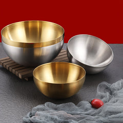 1pc Stainless Steel Bowl Salad Soup Grain Bowl