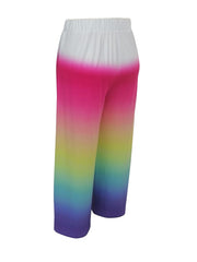  Colorblock Wide Leg Pants