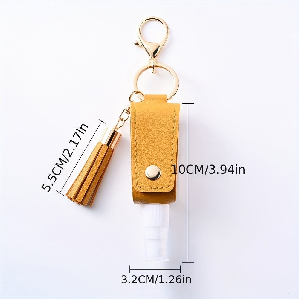 Hand Sanitizer Holder Keychain with Cosmetic Bag