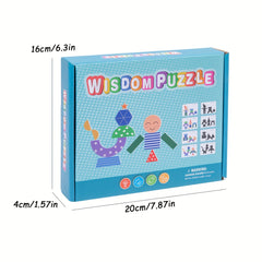 Wooden Cartoon Shadow Matching Puzzle - Educational Brain Training Tool
