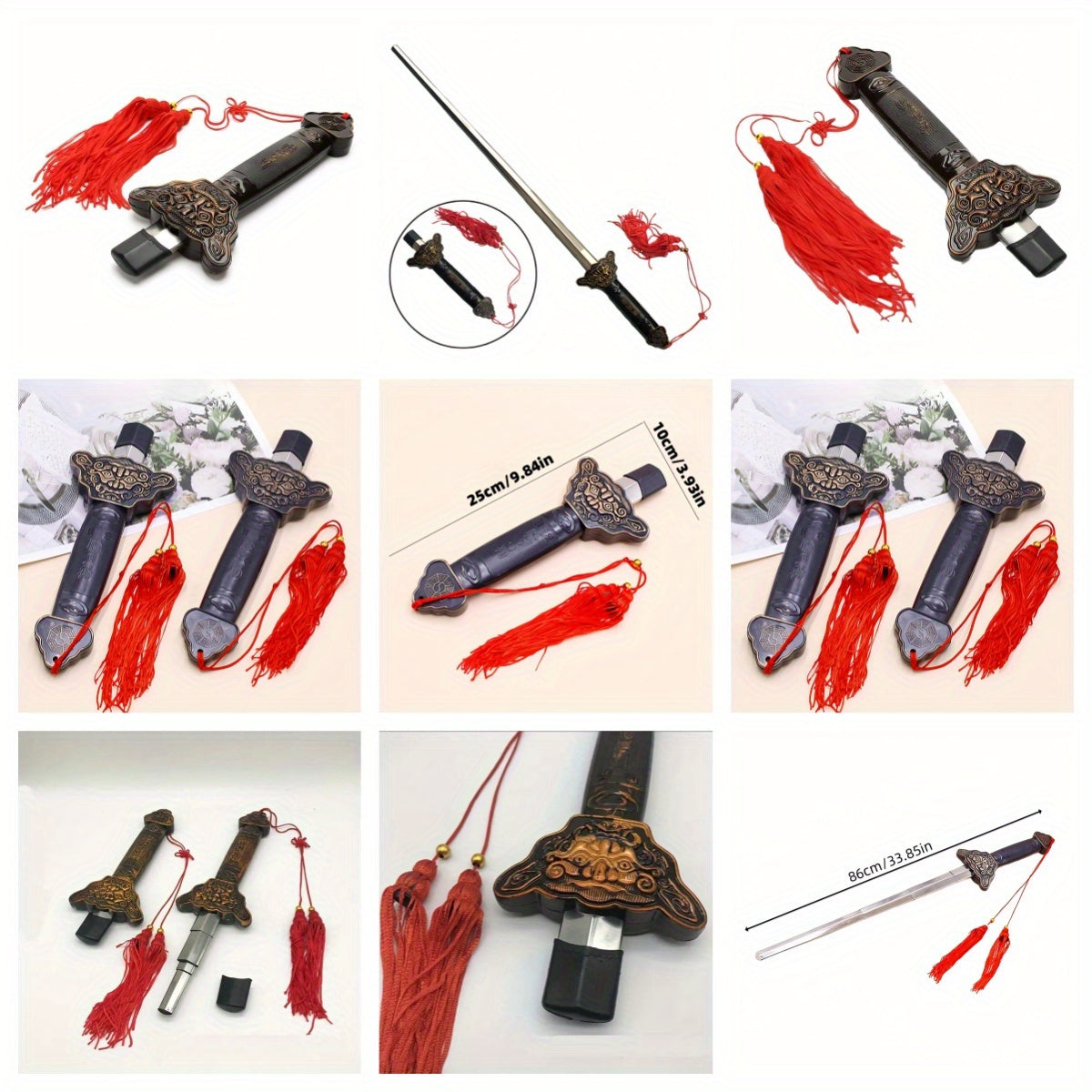 Stainless Steel Folding Sword with Blade Pattern