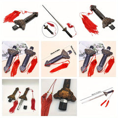 Stainless Steel Folding Sword with Blade Pattern