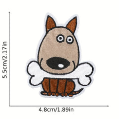 11pcs Corgi Iron On Patches Sew On Embroidered Applique Repair Patch DIY Crafts