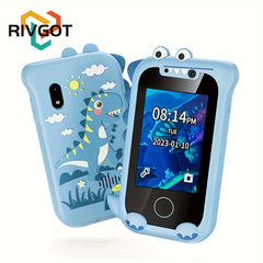 RIVGOT Dino Sunset Silicone Case for Kids 3-9 w/ Double Camera & Games