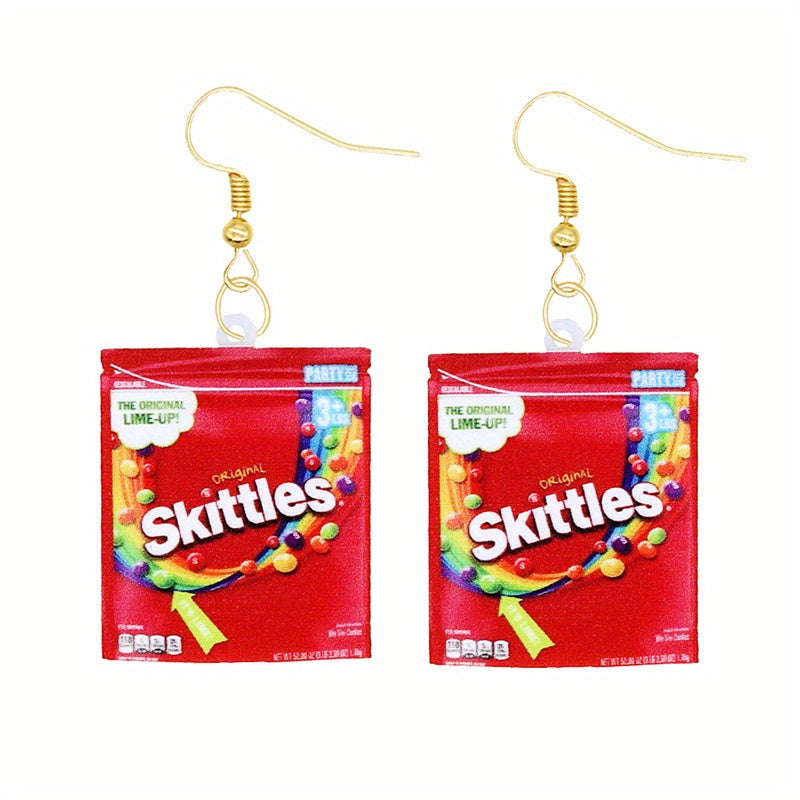 Funny Biscuit Dangle Earrings Acrylic Jewelry