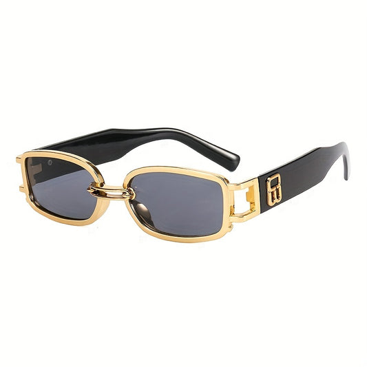 Rectangle Tinted Lens Sunglasses For Women Men Hiphop