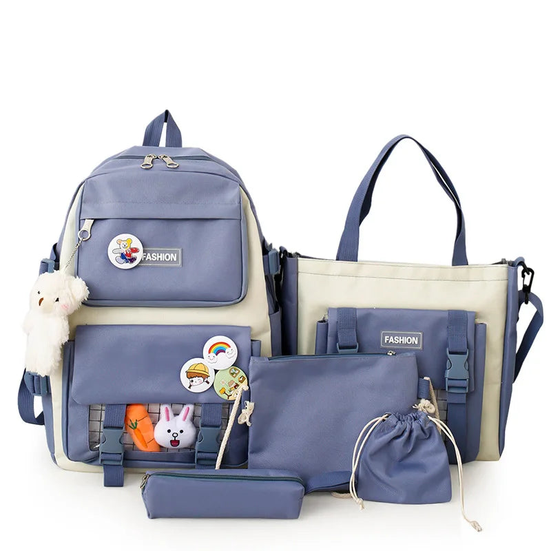 Canvas Backpack School Bags for Teenage Girl Boy Handbags Shoulder Bag