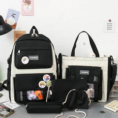 Canvas Backpack School Bags for Teenage Girl Boy Handbags Shoulder Bag