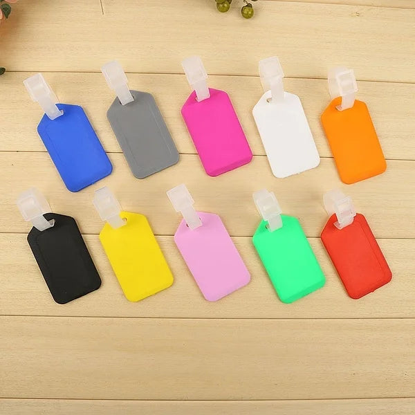 5Pcs/lot ABS Plastic Luggage Tags with Straps