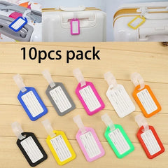 5Pcs/lot ABS Plastic Luggage Tags with Straps