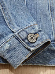 Kid's Comfy Denim Jacket Vintage Style Boy's Coat for Spring Fall