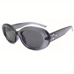 Men's Cat Eye Three Stars Embellished Metal Sunglasses