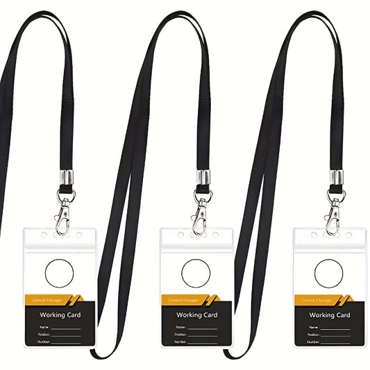 PVC Waterproof Chest Card Sleeve ID Card With Lanyard