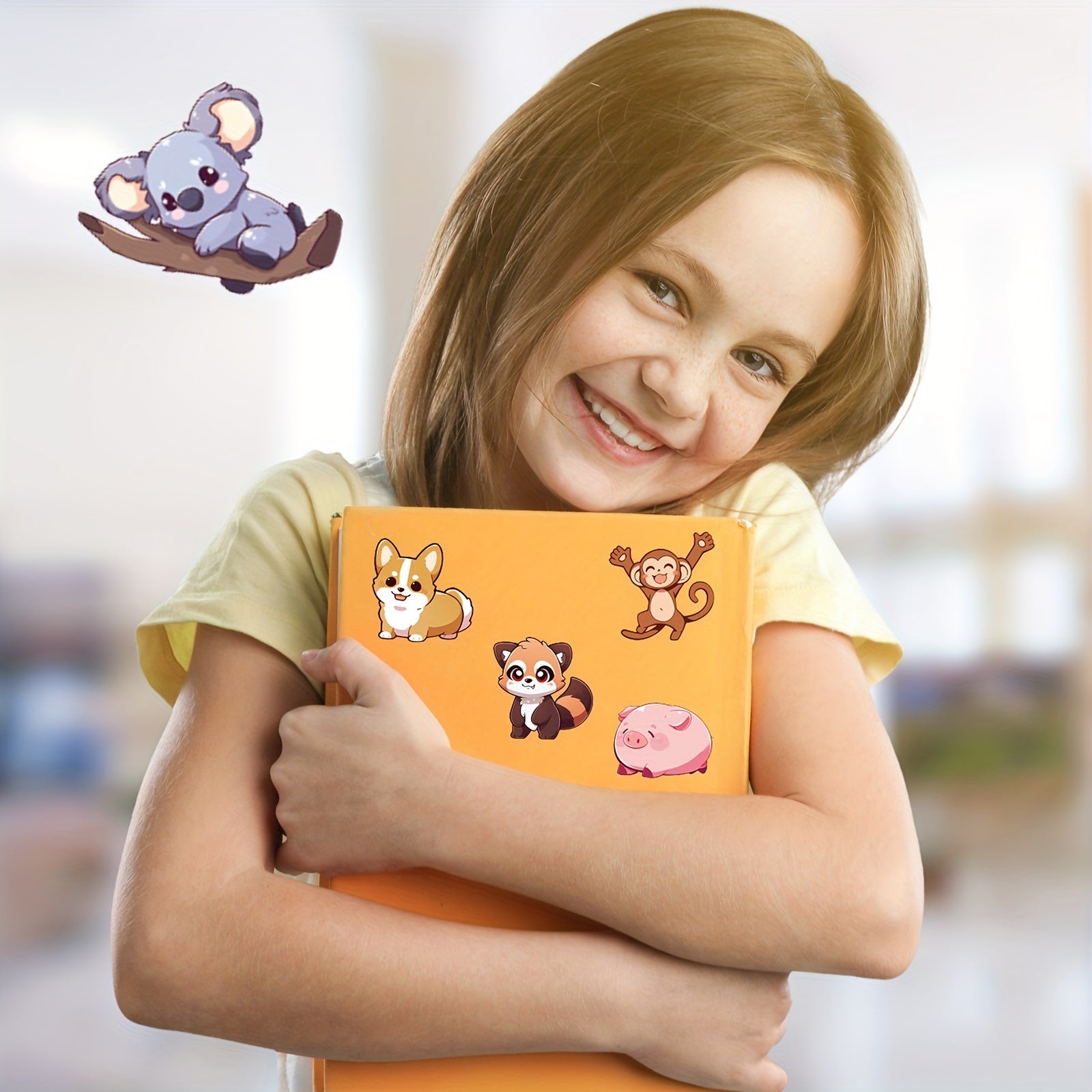50pcs Colorful Small Animal Stickers Vinyl Waterproof Stickers