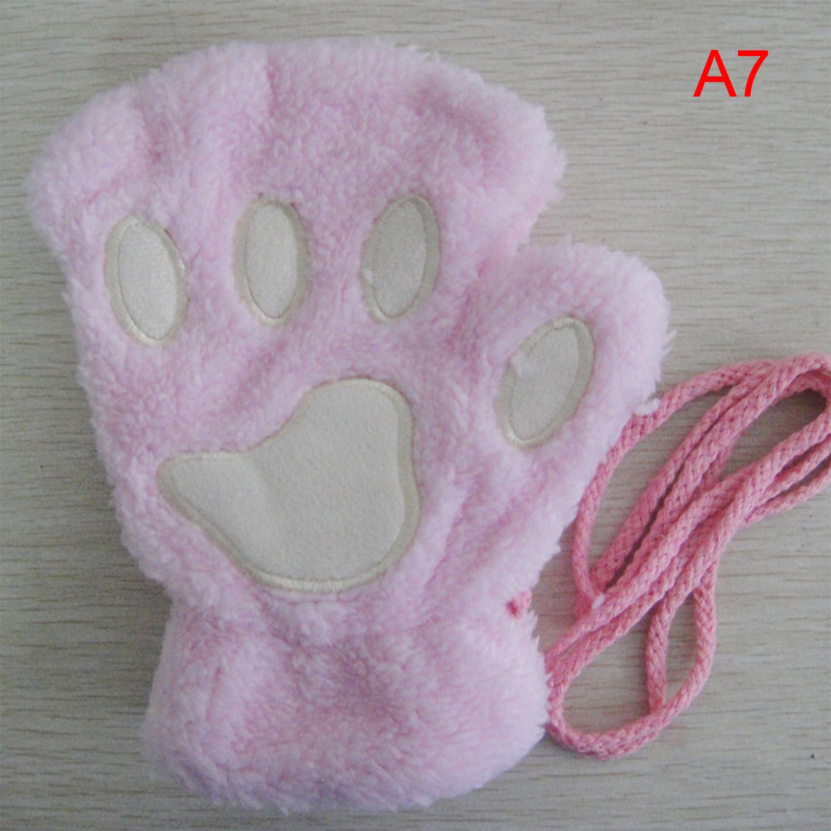 Cat Claw Gloves Paw Plush Fingerless Warm Soft Plush Girls Half Finger Gloves
