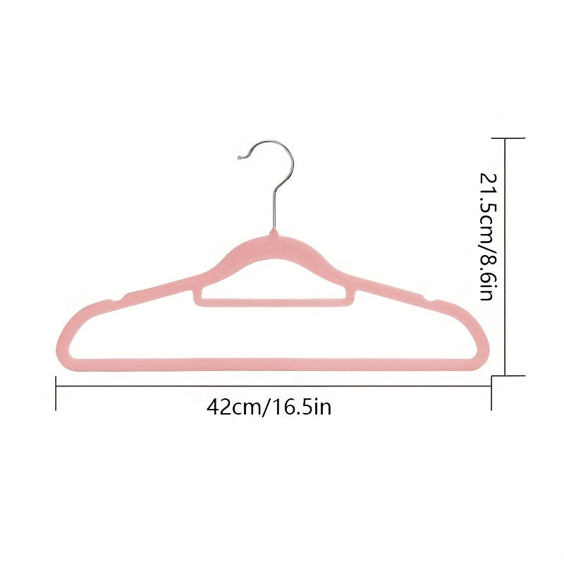Adult Flocking Hangers Anti-slip Prevent Shoulder Bulges Stackable