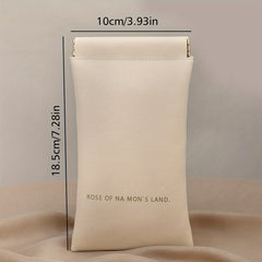 Letter Print Glasses Bag PU Leather Sunglasses Pouch