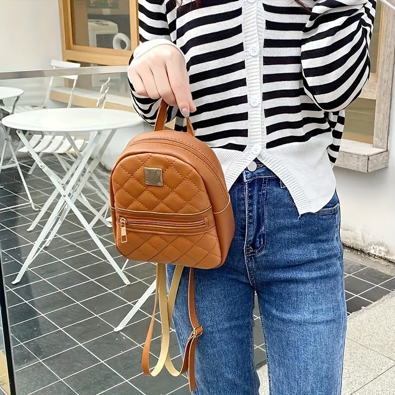Small Shoulder Bag Faux Leather Casual Daypack