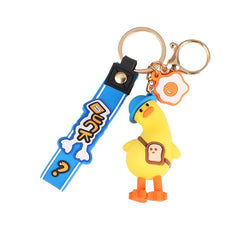Funny Twist Head Duck Key Chain Doll for Bag, Ornament