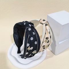 Cross Knotted Headband Rhinestone Butterfly Hair Band