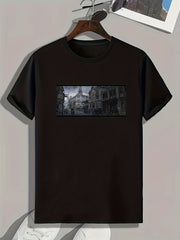 Street Print Men's Comfy T shirt Active Stretch Tee