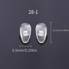 10 Pairs OOLVS Transparent Nose Pads for Glasses