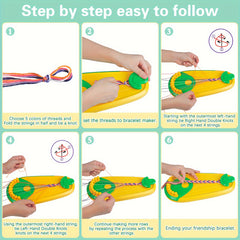 Friendship Bracelet Making Kit Girls - Kids Arts and Crafts String Maker Set