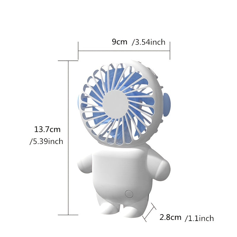 Mini Astronaut USB Fan Rechargeable Portable Personal Travel Handheld Fan