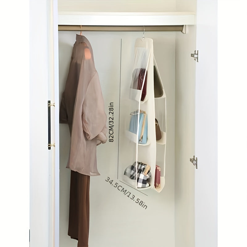 1pc Hanging Handbag Storage Bag Non-woven Dustproof Organizer