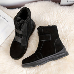 Women's Platform Snow Boots Hook & Loop Winter Comfort Shoes