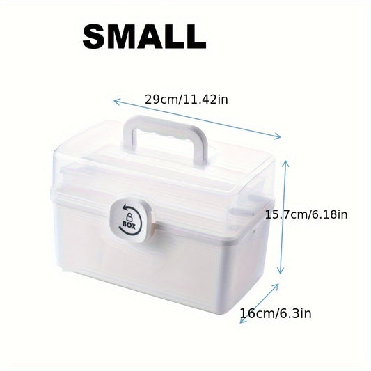 Multifunctional 3-layer Transparent Medicine Storage Box