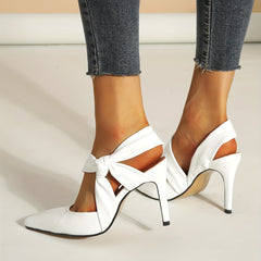 Solid Stiletto Heels Pointed Toe Slip On Pumps Women's Heels
