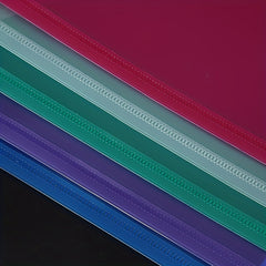 12 Pack A5 Magic Paste Buckle File Bags Colorful Office Plastic Storage