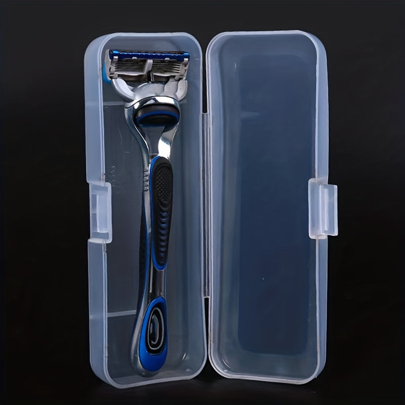 Transparent Razor Storage Box for Travel Essential Manual Razors