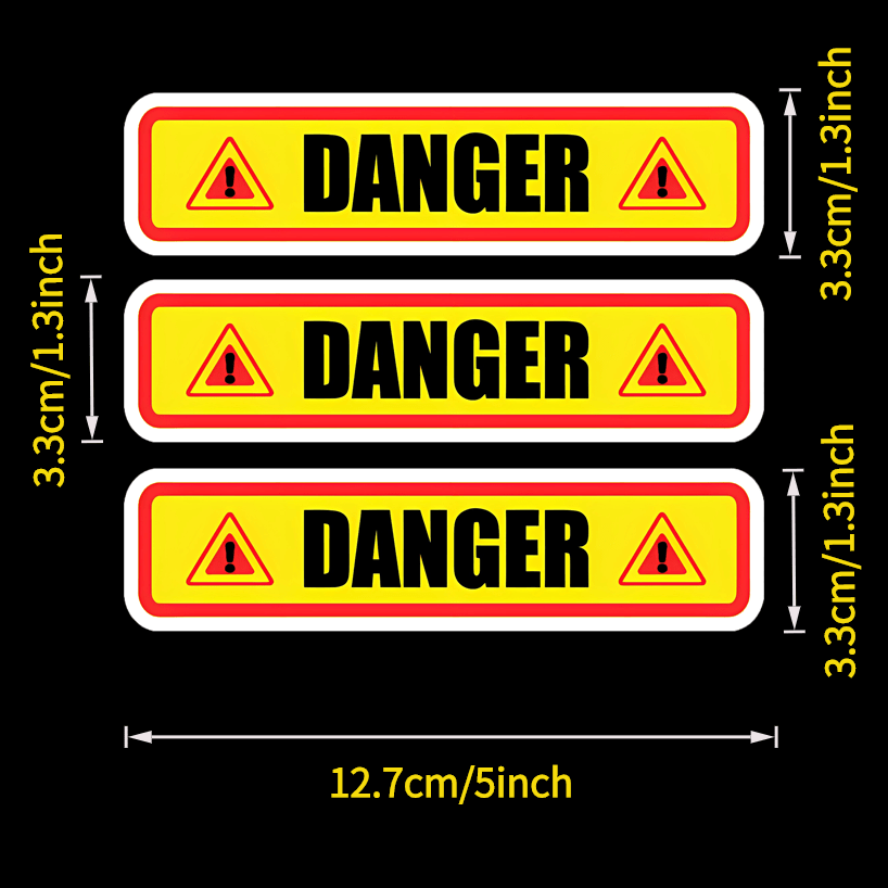 Anti-collision Reminder Stickers for Industrial Warehouse, Set of 3 Sheets