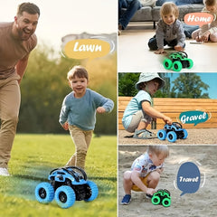 Light Up Monster Truck Toy Set for Kids 3-6 No Batteries Needed