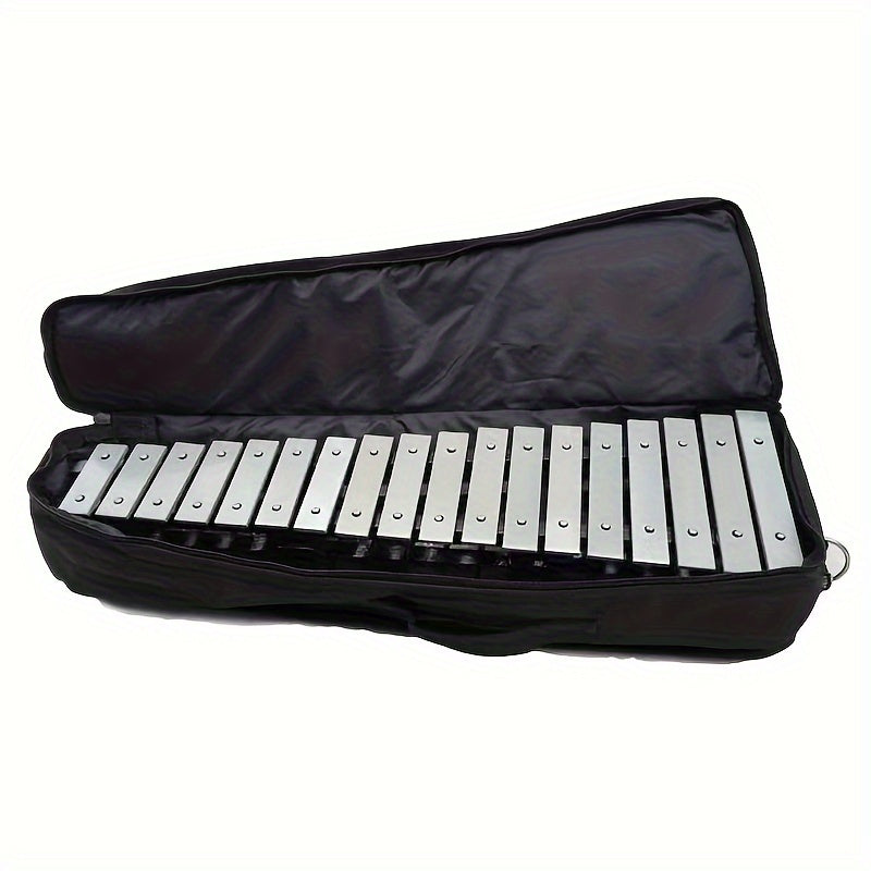 30 Note Glockenspiel Xylophone Foldable Wooden Frame Aluminum Bars Percussion