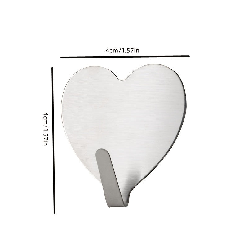 Strong Heart Shaped Adhesive Hangers Wall Hooks