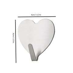 Strong Heart Shaped Adhesive Hangers Wall Hooks