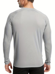 3 Pcs Men's UPF 50 Sun Protection T shirts Long Sleeve Quick Dry Tops
