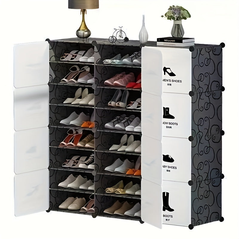 1pc Side Door Shoe Storage Rack Dust Proof Organizer