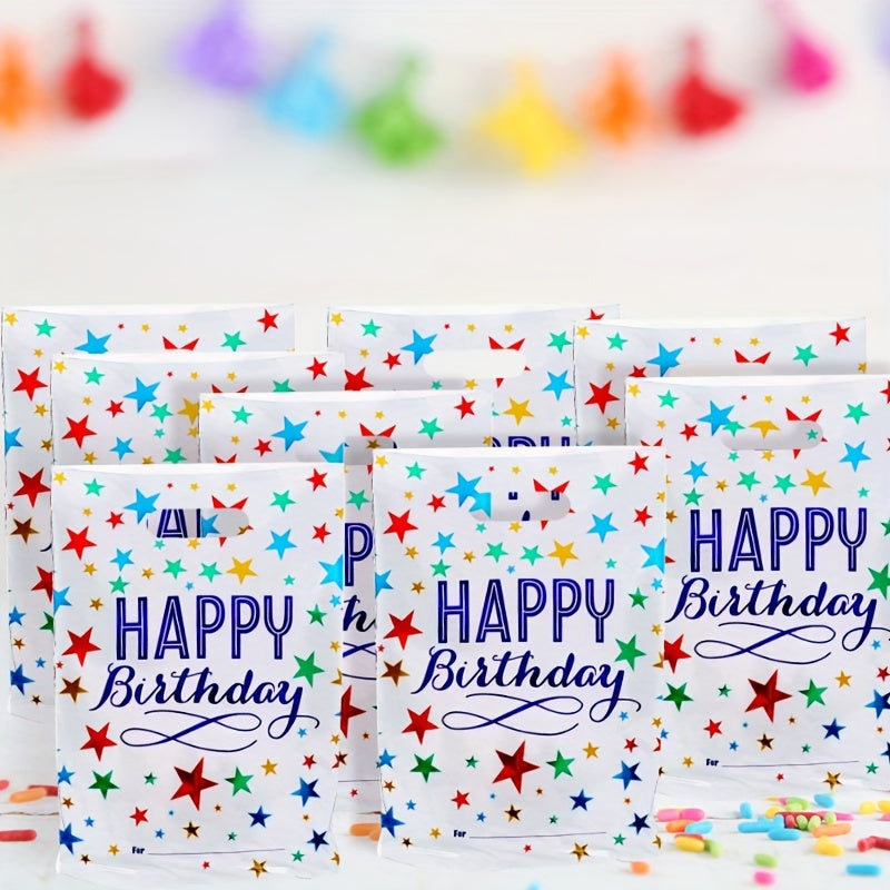 10pcs Colorful Happy Birthday Party Gift Bags