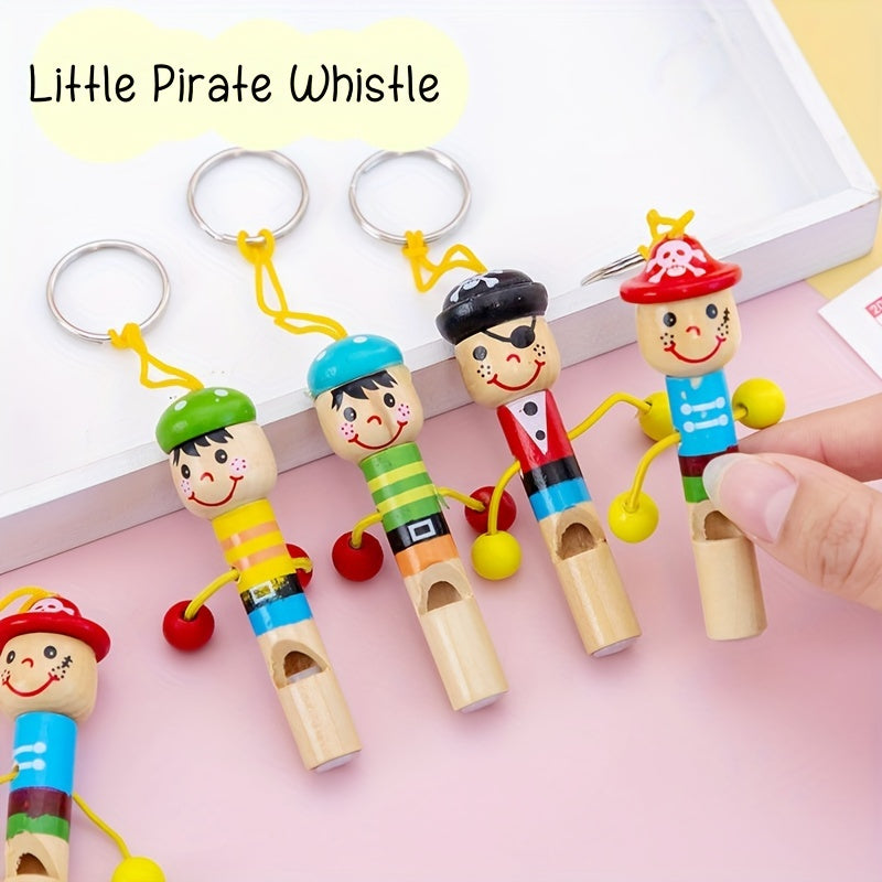 Wooden Pirate Whistle Toy: Playing Instrument, Award, Small Gift