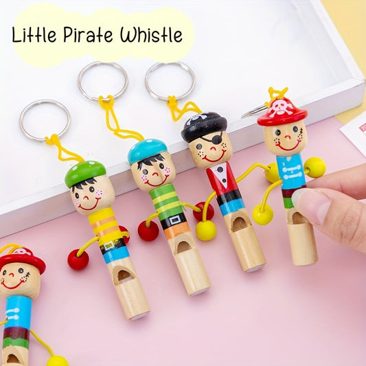 Wooden Pirate Whistle Toy: Playing Instrument, Award, Small Gift