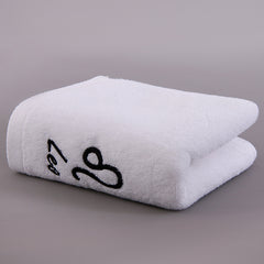 Soft Cotton Face Towel with Constellation Embroidery Pattern