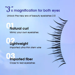 10pcs Natural False Eyelashes for Thai Makeup Style