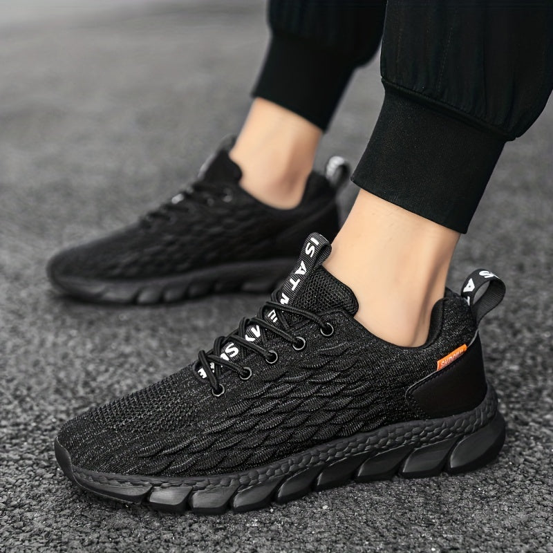 Men's Knitted Walking Shoes Lightweight Comfy Casual Shoes