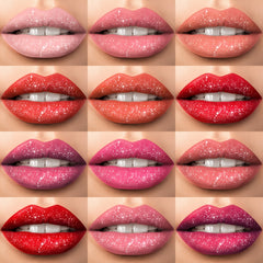 12-Piece Glitter Lipstick Set Hydrating Lip Gloss